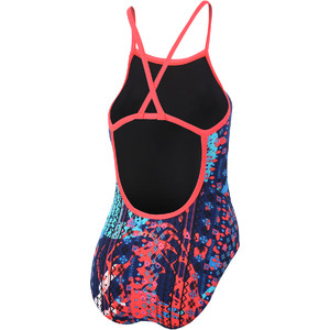 2021 Zone3 Womens Aztec 2.0 Strap Back Swimsuit SW18WAZ - Navy / Red / Blue